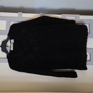 Black V neck sweater